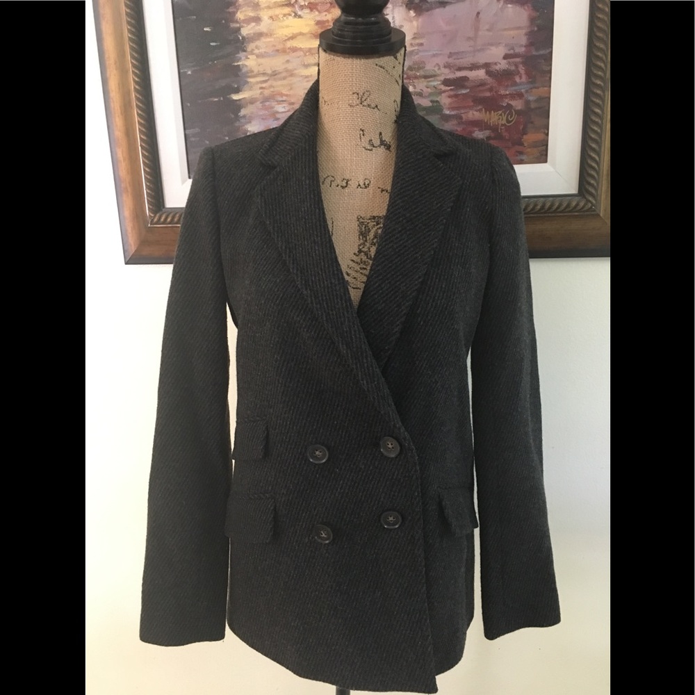 J. Crew Collection Gray Wool Blend Blazer